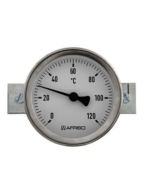 AFRISO Anliegethermometer ATh 63 S 0/120C für Rohre 3/8 bis 1 1/2 Kl.2