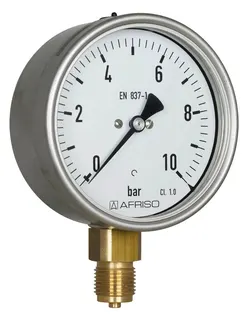AFRISO Rohrfeder-Industriemanometer RF100I 0/0,6bar G1/2B rad Kl.1,0 D401