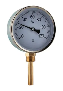 AFRISO Bimetall-Thermometer BiTh 100 ST 0/60C 100mm G1/2B rad Kl.2