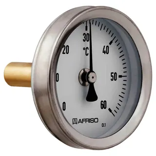 AFRISO Bimetall-Industriethermometer BiTh 63 I -20/+60C 40mm 1/2 ax Kl.1