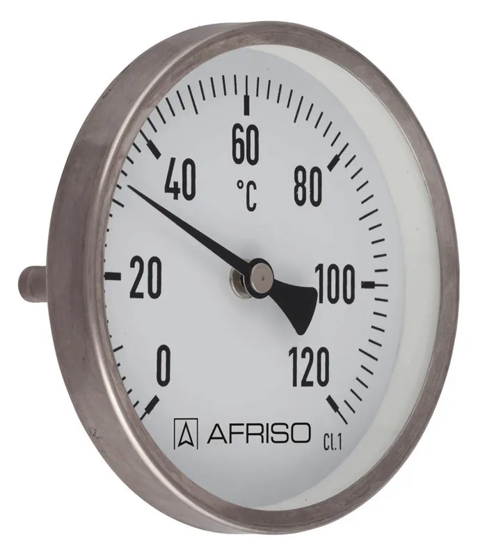 AFRISO Bimetall-Edelstahlthermometer BiTh100E -20/+60C 200mm glatt ax D312