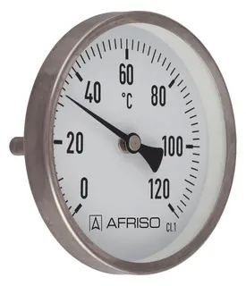 AFRISO Bimetall-Edelstahlthermometer BiTh100E -20/+60C 200mm glatt ax D312