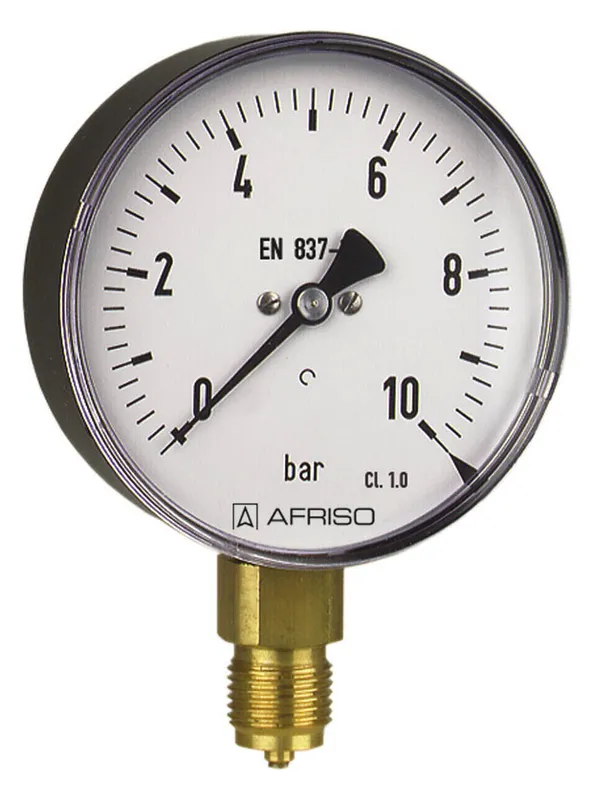 AFRISO Rohrfeder-Industriemanometer RF100I 0/6bar G1/2B rad Kl.1,0 D201