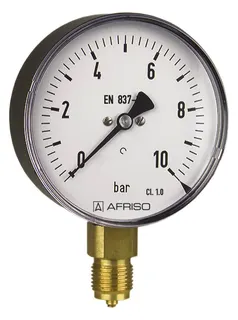 AFRISO Rohrfeder-Industriemanometer RF100I 0/6bar G1/2B rad Kl.1,0 D201