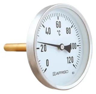 AFRISO Bimetall-Industriethermometer BiTh 160 I 0/120C 40mm 1/2 ax Kl.1