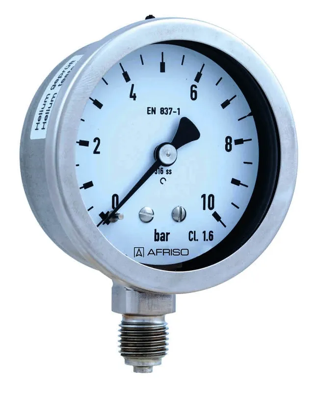 AFRISO Rohrfeder-Chemiemanometer RF63Ch 0/6bar G1/4B rad Kl.1,6 D902