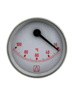 AFRISO Bimetall-Thermometer BiTh 63 exz 20/100C Zapfen 15mm exz Kl.2 rot