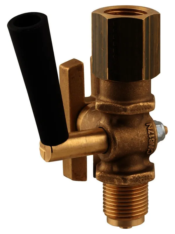 AFRISO Manometer-Absperrhahn G1/2 drehbare MxZ, Messing, PN16 PF
