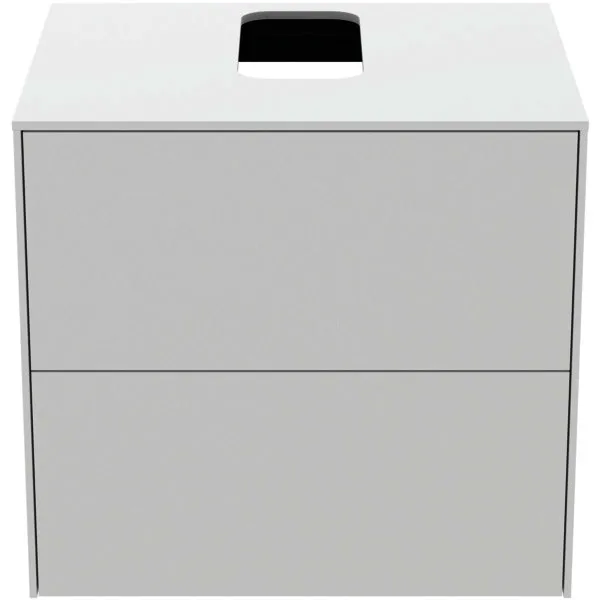 Ideal Standard Waschtisch-Unterschrank Conca, 2 Auszüge, m.mi.Ausschnitt, 602x505x550mm, Weiß
