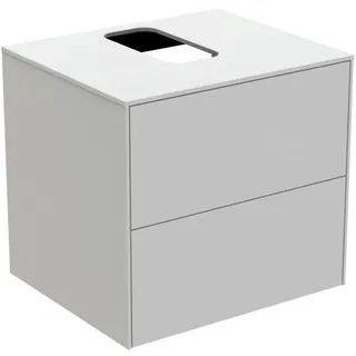 Ideal Standard Waschtisch-Unterschrank Conca, 2 Auszüge, m.mi.Ausschnitt, 602x505x550mm, Weiß – Bild 2