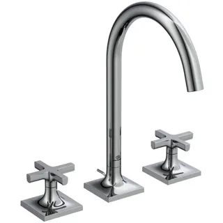 Ideal Standard Waschtischarmatur Joy Neo m.Ablgarn. Ausld.168mm Kreuzgriffe Chrom