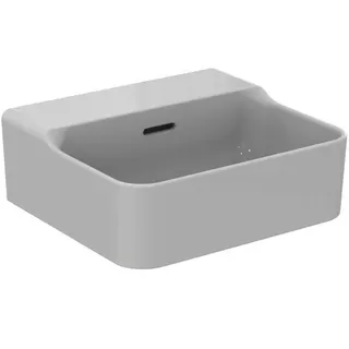 Ideal Standard Handwaschbecken Conca, ohne Hahnloch, mit Überlauf, 400x350x165mm, Weiß – Bild 4