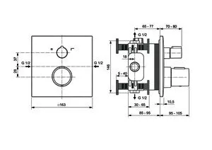 Ideal Standard Badethermostat UP Ceratherm C100, BS2, DIN EN 1717, Chrom – Bild 3