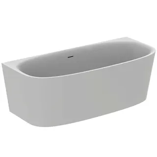 Ideal Standard D-Form-Badewanne DEA f.Wandanbindung, m.Ablauf, 1800x800x475/610mm, Seidenweiß – Bild 1