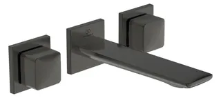 Ideal Standard Wand-Waschtischarmatur Conca, BS1+2, eckige Rosetten,Ausld.180mm,MagneticGrey