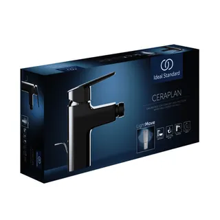 Ideal Standard Bidetarmatur Ceraplan m.Ablaufgarn. Ausld.94mm Chrom – Bild 2