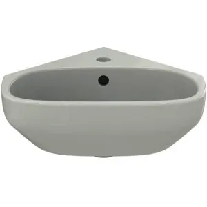 Ideal Standard Eckwaschtisch i.life A 1 Hahnloch mit Überlauf 450x410x150mm Weiß – Bild 4