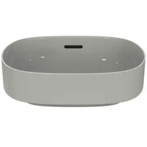 Ideal Standard Aufsatzwaschtisch Linda-X ohne Hahnloch mit Überlauf 450x380x130mm Weiß – Bild 3