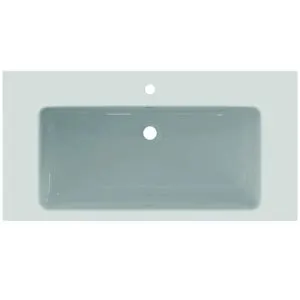 Ideal Standard Möbelwaschtisch i.life B 1 Hahnloch mit Überlauf 1010x515x180mm Weiß – Bild 4