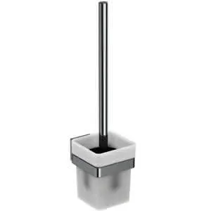Ideal Standard Bürstengarnitur IOM Cube, Behälter aus Glas, Chrom