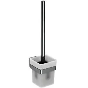 Ideal Standard Bürstengarnitur IOM Cube, Behälter aus Glas, Chrom