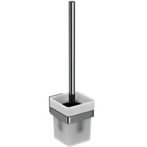 Ideal Standard Bürstengarnitur IOM Cube, Behälter aus Glas, Chrom – Bild 2