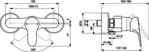 Ideal Standard Brausearmatur AP Cerabase Chrom – Bild 5