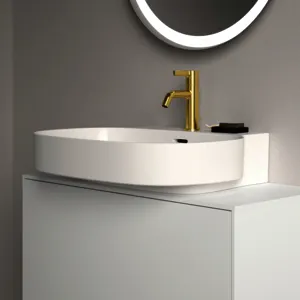 Ideal Standard Waschtisch Linda-X 1 Hahnloch mit Überlauf 600x500x135mm geschliffen Weiß – Bild 5