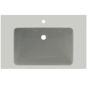 Ideal Standard Möbelwaschtisch i.life B 1 Hahnloch mit Überlauf 810x510x180mm Weiß – Bild 3