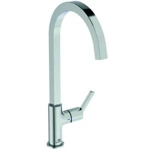 Ideal Standard Küchenarmatur Gusto Ausld.204mm Niederdruck eckiger Auslauf Chrom – Bild 3
