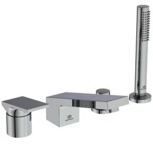 Ideal Standard 4-Loch-Badearmatur Extra m.HB m. Wanneneinlauf Chrom
