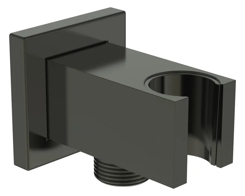 Ideal Standard Wandhalter Idealrain, eckige Rosette, f.HB u.Brauseschlauch G1/2, MagneticGrey