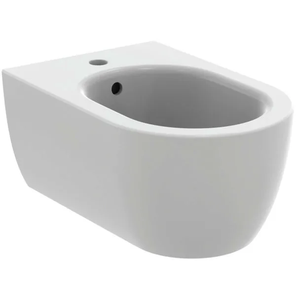 Ideal Standard Wand-Bidet Blend Curve 1 Hahnloch 355x540x250mm Seidenweiß