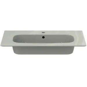 Ideal Standard Möbelwaschtisch i.life A 1 Hahnloch mit Überlauf 840x460x155mm Weiß – Bild 2
