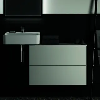 Ideal Standard Waschtisch-Unterschrank Conca, 2 Auszüge, o.Ausschnitt, 802x373x550mm, Weiß – Bild 3