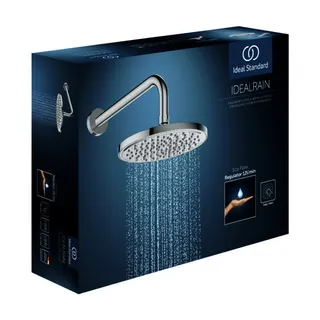 Ideal Standard Kopfbrause Idealrain M1 200mm mit Wandanschluss Chrom – Bild 4
