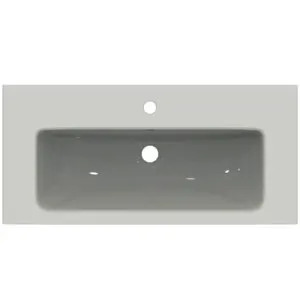 Ideal Standard Möbelwaschtisch i.life S 1 Hahnloch mit Überlauf 810x385x180mm Weiß – Bild 2