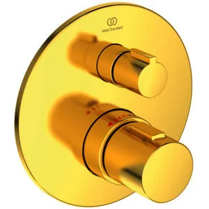 Ideal Standard Einzelthermostat UP Ceratherm T100, Bausatz 2, Rosette d:163mm, Brushed Gold