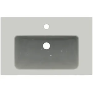 Ideal Standard Möbelwaschtisch i.life S 1 Hahnloch mit Überlauf 610x385x180mm Weiß – Bild 2