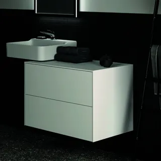 Ideal Standard Waschtisch-Unterschrank Conca, 2 Auszüge, o.Ausschnitt, 802x505x550mm, Weiß – Bild 4