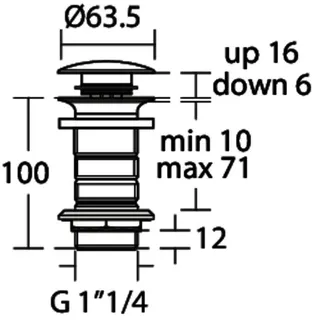 Ideal Standard Push-Open f. Waschtisch o.Überlauf Silver Storm – Bild 3