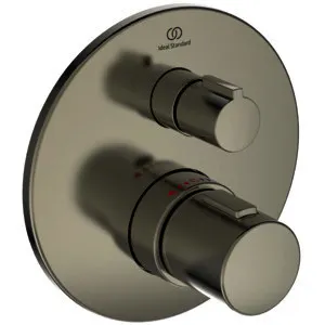 Ideal Standard Einzelthermostat UP Ceratherm T100, Bausatz 2, Rosette d:163mm, Silver Storm