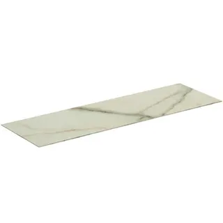 Ideal Standard Waschtischplatte Conca, aus Keramik, 1587x505x6mm, Marmor Calacatta – Bild 2
