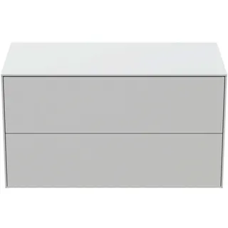 Ideal Standard Waschtisch-Unterschrank Conca, 2 Auszüge, o.Ausschnitt, 1002x505x550mm, Weiß