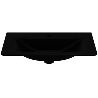 Ideal Standard Möbelwaschtisch Connect Air 1 Hahnloch mit Überlauf 640x460x165mm Schwarz – Bild 2