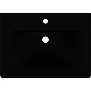Ideal Standard Möbelwaschtisch Connect Air 1 Hahnloch mit Überlauf 640x460x165mm Schwarz – Bild 4