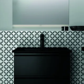 Ideal Standard Möbelwaschtisch Connect Air 1 Hahnloch mit Überlauf 640x460x165mm Schwarz – Bild 5