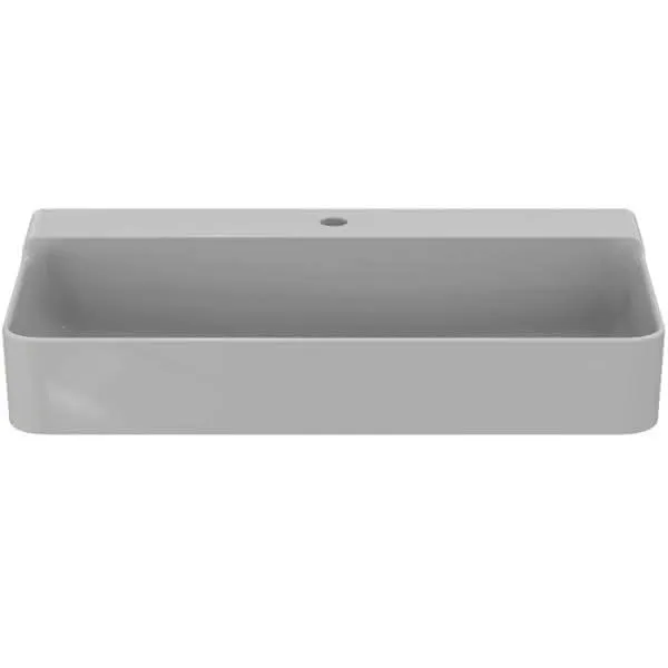 Ideal Standard Waschtisch Conca, 1 Hahnloch, ohne Überlauf, 800x450x145mm, geschliffen, Weiß m.IP