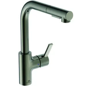 Ideal Standard Küchenarmatur Gusto Ausld.235mm L-Auslauf 2F-Brause Silver Storm – Bild 2