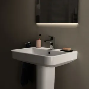 Ideal Standard Waschtisch i.life B 1 Hahnloch mit Überlauf 600x480x180mm Weiß – Bild 5
